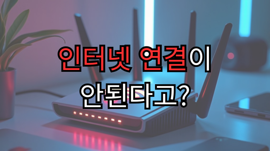 인터넷 연결이 안될때 공유기 이미지